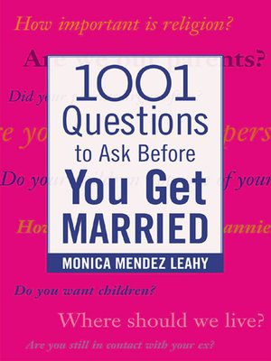 cover image of 1001 Questions to Ask Before You Get Married